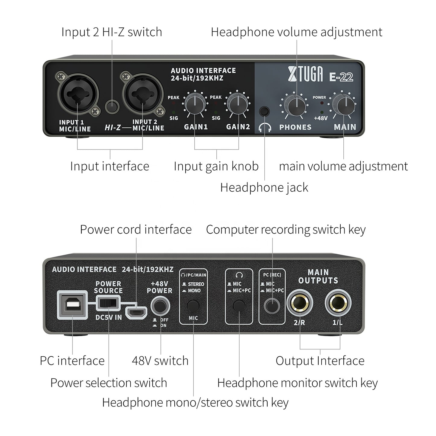 Xtuga E22 USB Audio Interface