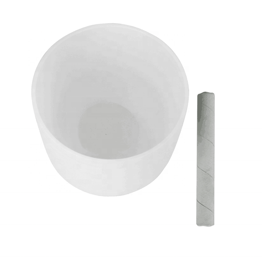 8” Frosted Quartz Crystal Singing Bowl – Sound Healing & Meditation