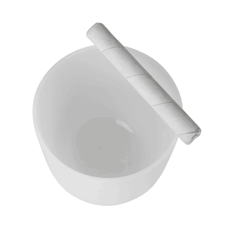 8” Frosted Quartz Crystal Singing Bowl – Sound Healing & Meditation