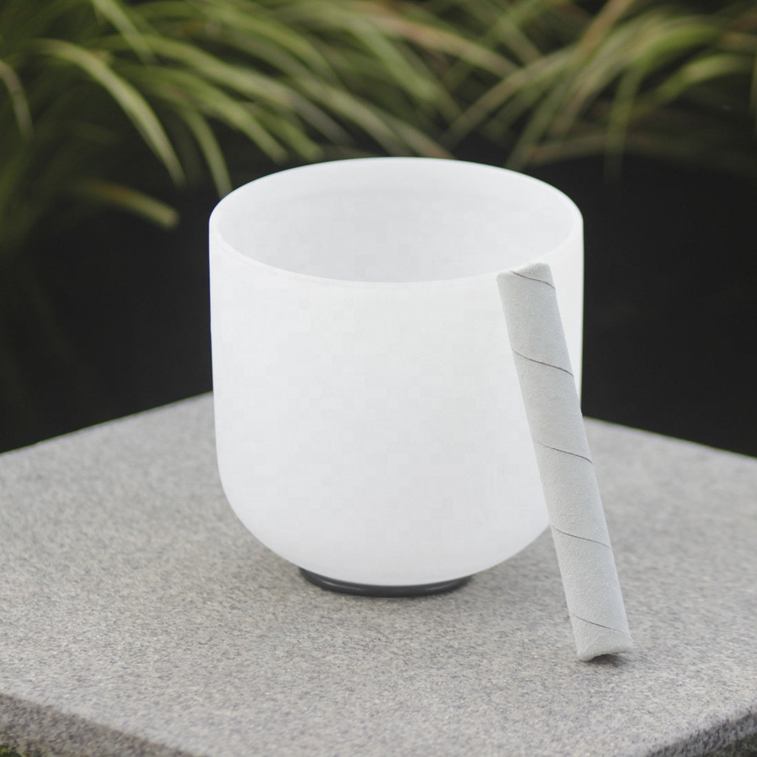 8” Frosted Quartz Crystal Singing Bowl – Sound Healing & Meditation